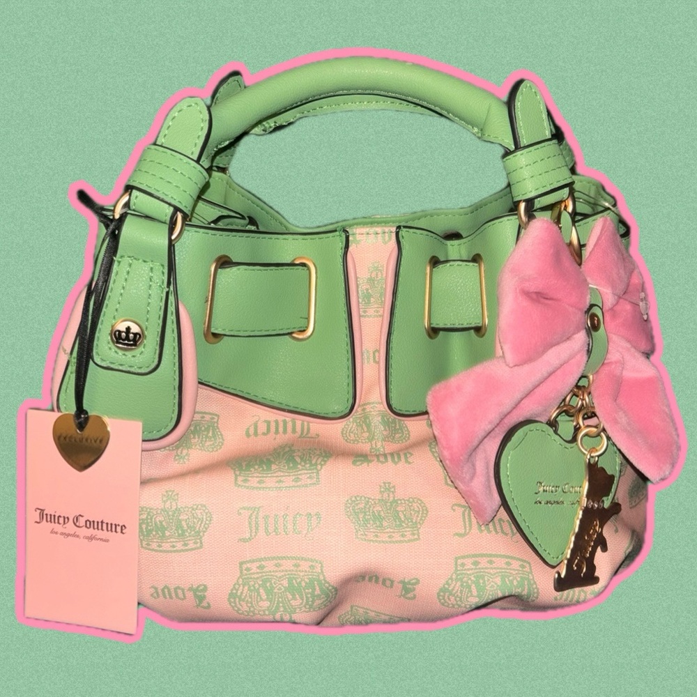 Juicy Couture Vintage Style Pink Diamond Bag